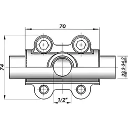Врізка в трубу з внутрішньою різьбою DN25(33,3-34,2 мм) х 1/2″ OBD AGAflex - мініатюра 3