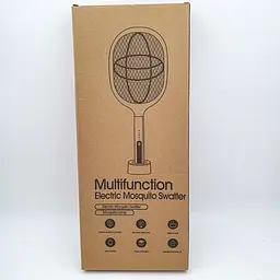 Мухобійка акумуляторна електрична ракетка знищувач комах UKC Electric Mosquito Swatter білий - мініатюра 11
