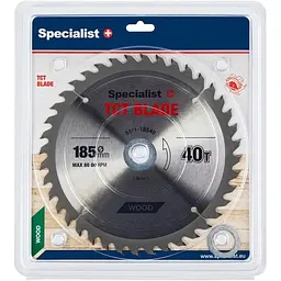 Диск відрізний Specialist+ по дереву 185x40Tx30/20/16 мм (51/1-18540)