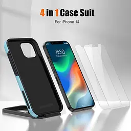 Чохол KOVASIA для iPhone 14, з 2 захисними плівками для екрану + 1 тримачем для телефону, [захист від подряпин] [протиударний] - мініатюра 8