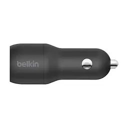 Зарядний пристрій Belkin Car Charger (24W) Dual USB-A, USB-A - USB-C, 1m, black (CCE001BT1MBK) - мініатюра 3