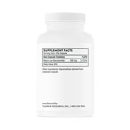 Вітаміни та мінерали Thorne  Niacinamide  180 вегакапсул - мініатюра 3