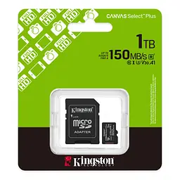 Карта пам'яті Kingston MicroSDXC 1Tb U3 A1 Canvas Select Plus 150R + adapter (SDCS3/1TB) - мініатюра 3