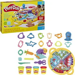 Набір для творчості з пластиліном Play-Doh Fold & Go Playmat Starter Set зі складним килимком для зберігання, (F9143) - мініатюра 5