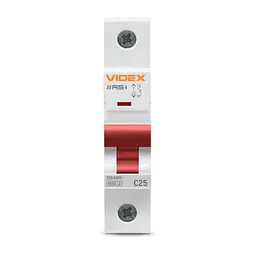 Автоматичний вимикач RS4 1п 25А С 4,5кА VIDEX RESIST VIDEX (26506-000)