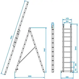 Драбина Intertool LT-0210 [140441] - мініатюра 3