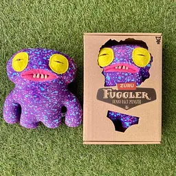 М'яка іграшка монстрик із зубами Фуглер Sunti Fuggler Funny Ugly Monster Фаглер зубастик 22см Фіолетовий Сквідж - мініатюра 3