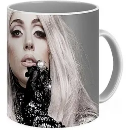 Кухоль GeekLand Lady Gaga Леді Гага рукавички з кільцями LG 02.02 330 мл білий - мініатюра 3