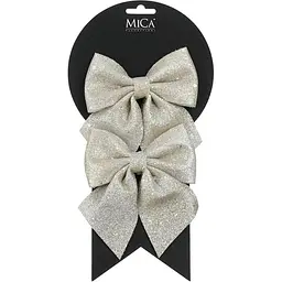 Бант декоративний Mica Decorations 13 см перламутр 2 шт. (1179623)