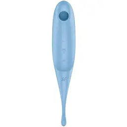 Вібратор для клітора із вакуумною стимуляцією Satisfyer Twirling Pro Red Blue - мініатюра 3