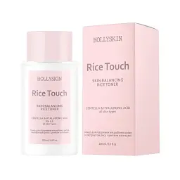 Тонер HOLLYSKIN Rice Touch для підтримки мікробіому шкіри з екстрактом центелли азійської і рису 200 мл