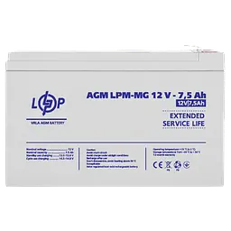 Акумулятор мультигелевий LPM-MG 12V - 7.5 Ah - мініатюра 4