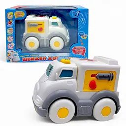 Машинка музична 65747 WToys "Швидка Допомога", на укр.мові, світло, мелодії, пісні, інерція, в коробці (6945717414839) - мініатюра 3