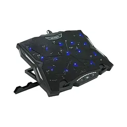 Підставка до ноутбука IceCoorel 10-17", 15*60mm 2500 RPM, TYPE-C+USB, 400x305x39mm, Black (K12)