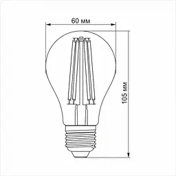 Лампа LED Videx Filament A60F 10W E27 4100 K (VL-A60F-10274) - мініатюра 3