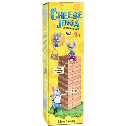 Настільна гра STRATEG "Cheese Jenga" 54 бруски деревяна українською мовою 30545