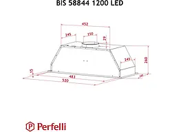 Витяжка Perfelli BIS 58844 WH 1200 LED - мініатюра 9