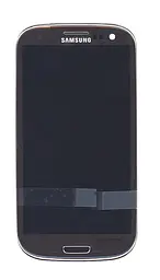 Матриця з тачскріном модуль для Samsung Galaxy S3 GT-I9300 коричневий з рамкою