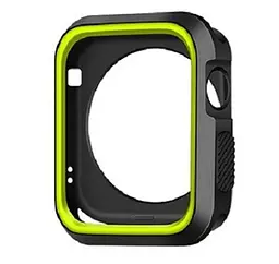 Силіконовий захисний корпус Primo для Apple Watch 42 мм Black/Yellow - мініатюра 3