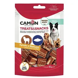 Кубики з ягням і тріскою Camon (80г), ласощі для собак
