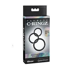 Ерекційне кільце Pipedream 3-Ring Stamina Set, 3 шт (чорний) - мініатюра 3