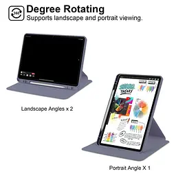 Чохол TPUCristal Pen holder 360 для Xiaomi Redmi Pad 2 Pro 12.1 Фіолетовий - мініатюра 5