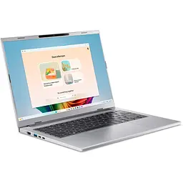 Ноутбук ACER Aspire 14 AI A14-53M-7898, (NXJLHEX003), процесор Intel Core Ultra 7 256 В (до 4,8 ГГц), 14-дюймовий WUXGA-дисплей, 16 ГБ, SSD 512 ТБ, відеокарта Pure Silver - мініатюра 2