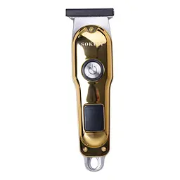 Машинка для стрижки волосся акумуляторна SOKANY SK-LF-9988 з LED-дисплеєм, золото Sokany SK-LF-9988GOLD