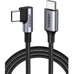 Дата кабель USB-C to USB-C 3.0m 60W US255 90-degree Angle Black Ugreen (80714)