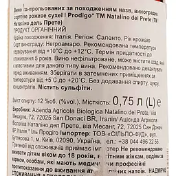 Вино Natalino Del Prete Il Prodigo Rosato 2021 IGT, рожеве, сухе, 12%, 0,75 л (890040) - мініатюра 3