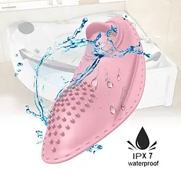 Вібратор для клітора Boss Series Strap On Vibrator 01 світло-рожевий - мініатюра 7