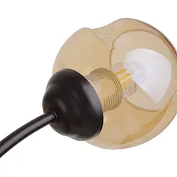 Люстра стельова Brille в спальню Е27 60W BK (LK-719C/3) - мініатюра 2