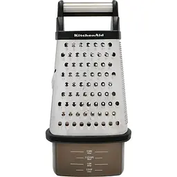 Тертка чотирьохстороння KitchenAid Universal з контейнером чорна (KQG300OSOBE) - мініатюра 6