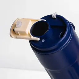 Термочашка Coffee 400 мл з ремінцем і датчиком температури Yiwu синій - мініатюра 5