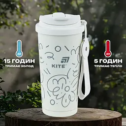 Термокружка Kite 550 мл, біла (K25-1226-3) - мініатюра 8