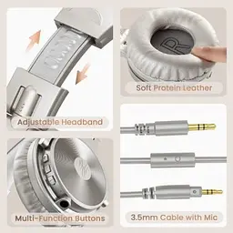 Навушники OneOdio Studio Pro C Bluetooth+3,5мм Silver (Pro C Silver) - мініатюра 5