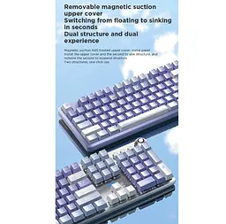 Клавіатура ігрова механічна Aula Mechanical F-2088 PRO Blue-Purple, +10 keys White, KRGD Blue - мініатюра 4