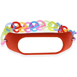 Ремінець Uwatch Fashion Rainbow Color Elastic Stretch Replacement Silicone Strap For Xiaomi Band 2 Red - мініатюра 2
