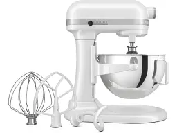 Кухонна машина KitchenAid Heavy Duty 5KSM55SXXEWH з відкидним блоком 5.2 л біла - мініатюра 5