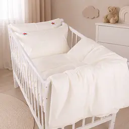 Дитяча постільна білизна MIRSON LITTLE KIDS Poplin Edition Unicorn Milky White 110х160см (2200013086369) - мініатюра 3