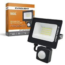 Прожектор світлодіодний Evrolight FM-01D-20 з датчиком руху 20 W 6400 К (57040) - мініатюра 5