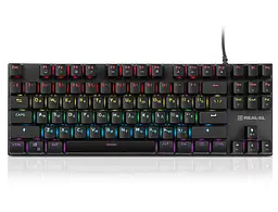 Механічна ігрова клавіатура REAL-EL M5 USB RGB Black - мініатюра 1