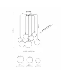 Підвісний світильник TK Lighting 4794 Esme E27 7x15W IP20 Bk - мініатюра 4