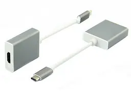 Переходник USB 3.1 Type-C --> HDMI (F), серебристый