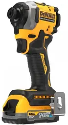 DeWALT Шурупокрут ударний аккумуляторний XR Li-Ion 18В безщітковий PowerStack 1х1.7А·рік 206 Нм 3250об·хв 3800уд/хв кейс і ЗП 0.95кг - мініатюра 5