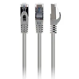 Патч-корд Cablexpert S/FTP Cat 6A CU LSZH 1.5м grey (PP6A-LSZHCU-1.5M) - мініатюра 1