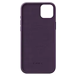 Кожаный чехол-панель для Apple iPhone 15 Plus, FAKE Leather Case, фиолетовый, искусственная кожа, премиум, противоударный, защита всего корпуса, с мягкой подкладкой, поддержка MagSafe и беспроводной зарядки, ArmorStandart (ARM76296) - мініатюра 2