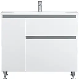Тумба підлогова AM.PM X - Joy 100 см лівобічна з умывальником (M85-FSL10026-WC10026WG38)