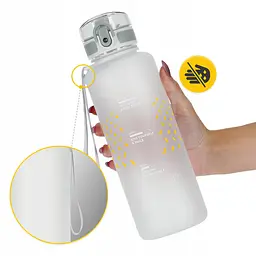 Пляшка для води 4FIZJO спортивна 1000 мл Grey (P-5905973404273) - мініатюра 8