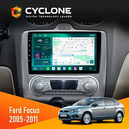 Штатна магнітола Ford Focus 2 2005-2011 Climate Cyclone C9-013 4x64 DSP 4G Cyclone (НФ-00007223)
